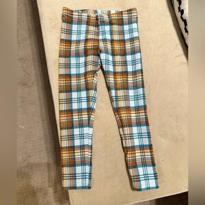 Girls Plaid Multicolor Leggings